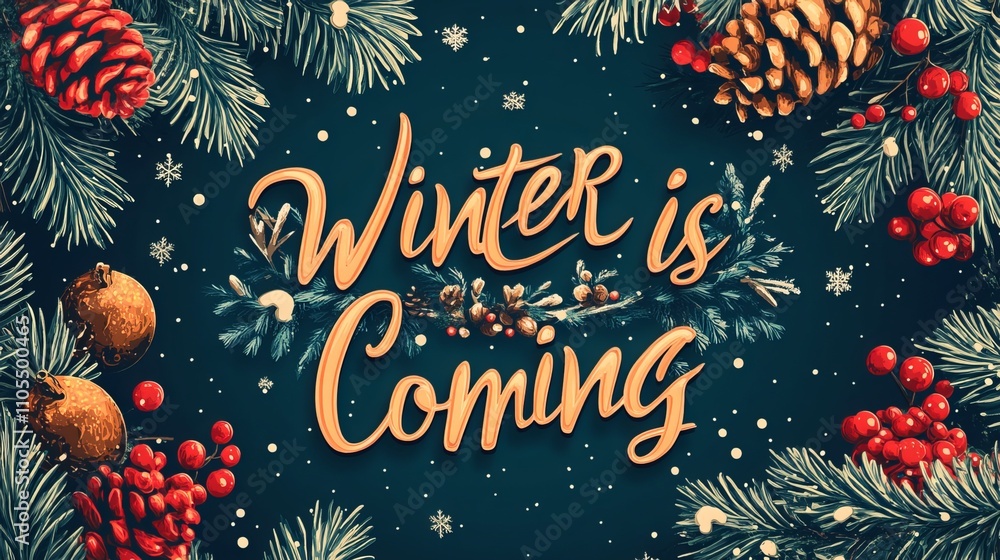 Fototapeta premium Celebrate Christmas with a festive background featuring the phrase