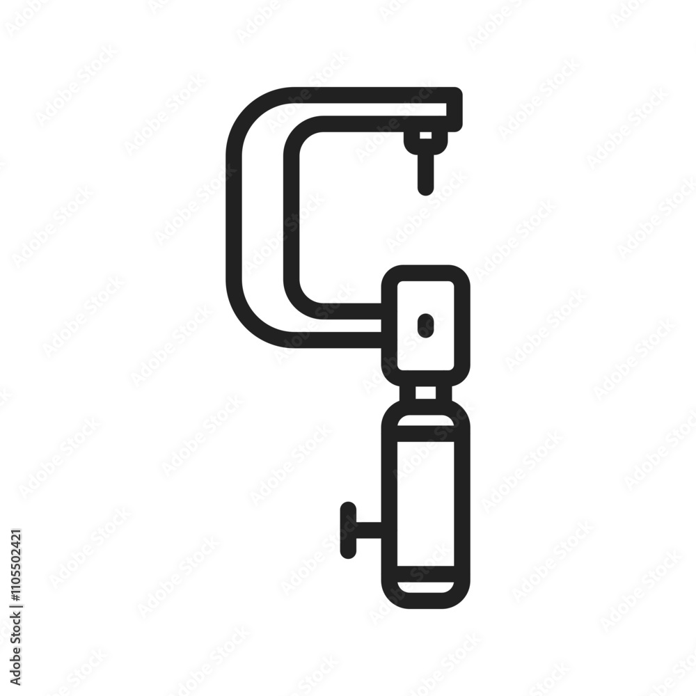 Micrometer Icon vector image. Suitable for use on web apps, mobile apps, and print media. Micrometer Icon vector image. Suitable for use on web apps, mobile apps, and print media.