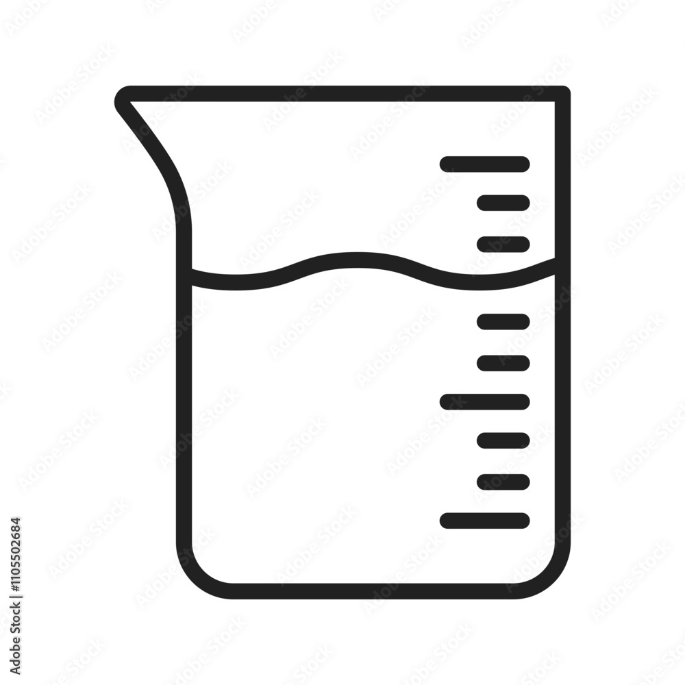 Beaker Icon vector image. Suitable for use on web apps, mobile apps, and print media. Beaker Icon vector image. Suitable for use on web apps, mobile apps, and print media.