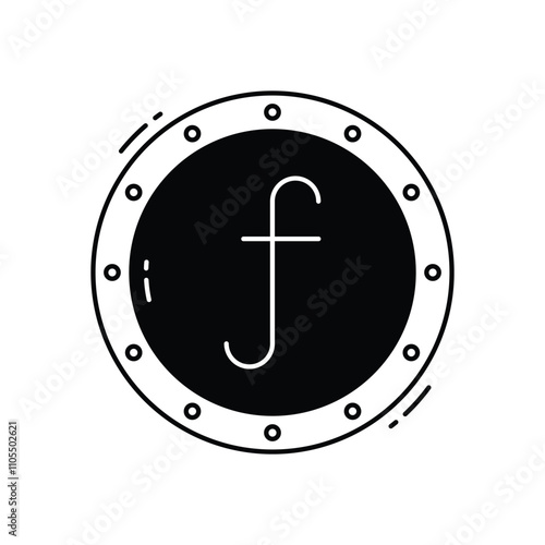 Dutch guilder vector icon