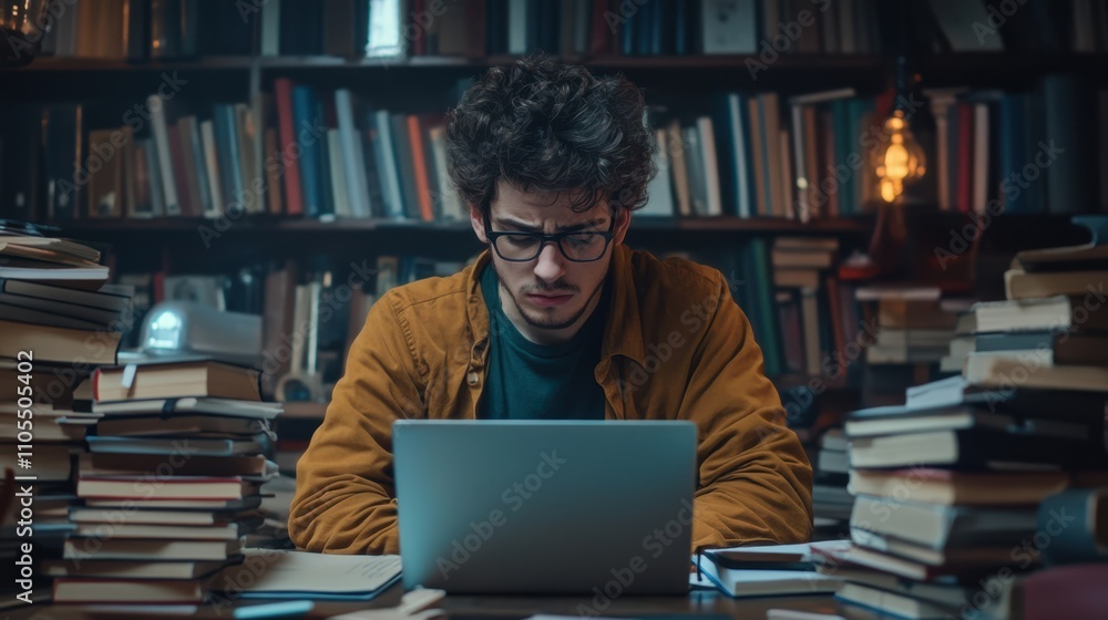 The Student in a Library The Student in a Library