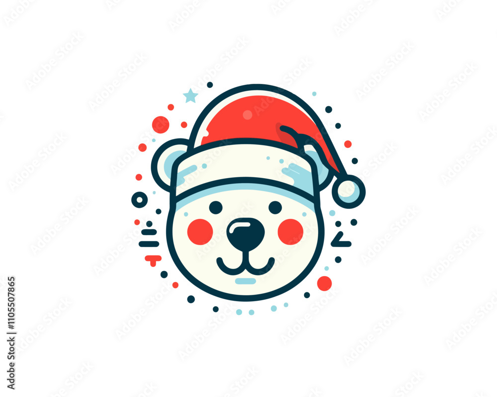 Christmas Polar Bear Logo Design Icon Vector Illustration
Christmas Polar Bear Logo Design Icon Vector Illustration