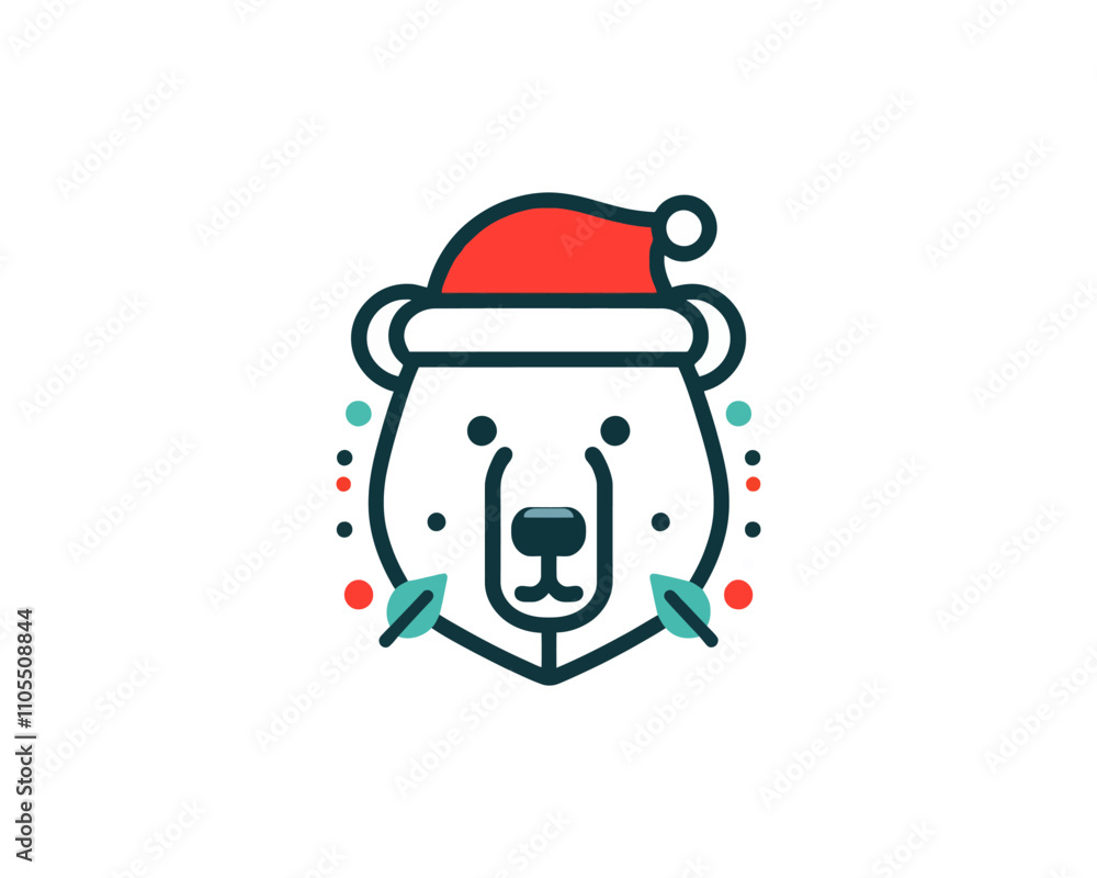 Christmas Polar Bear Logo Design Icon Vector Illustration
Christmas Polar Bear Logo Design Icon Vector Illustration
