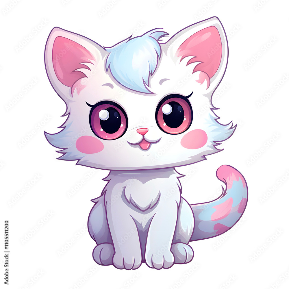 Cute little cat cartoon transparent background PNG Cute little cat cartoon transparent background PNG