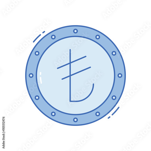 Turkish lira vector icon