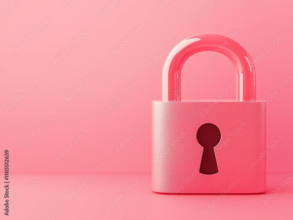 Securing financial data pink padlock symbolizing privacy in digital finance creative environment Securing financial data pink padlock symbolizing privacy in digital finance creative environment