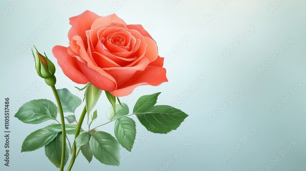 Flat-style vector illustration of a vibrant red rose with clean lines and smooth shapes, isolated on a white background. Flat-style vector illustration of a vibrant red rose with clean lines and smooth shapes, isolated on a white background.