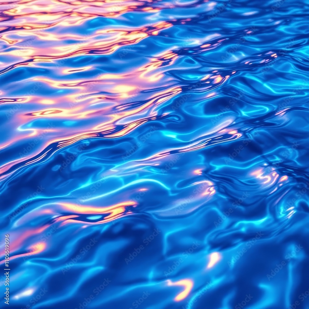 Azure pool water, mirrored in slow-motion swim. Azure pool water, mirrored in slow-motion swim.