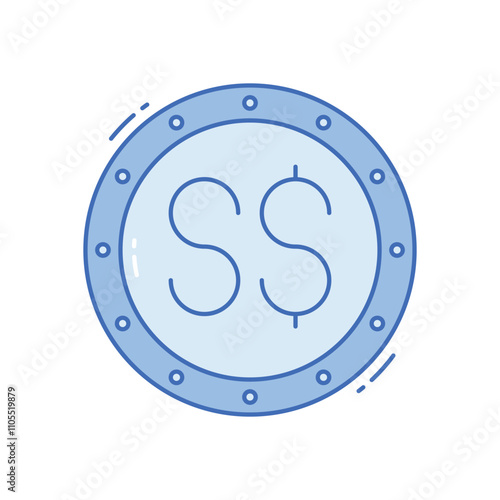 Singaporean dollar vector icon