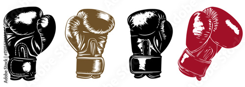 Vector boxing gloves