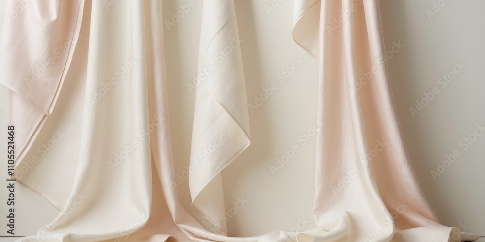 Pastel Fabric Draped in Abstract Texture. Pastel Fabric Draped in Abstract Texture.