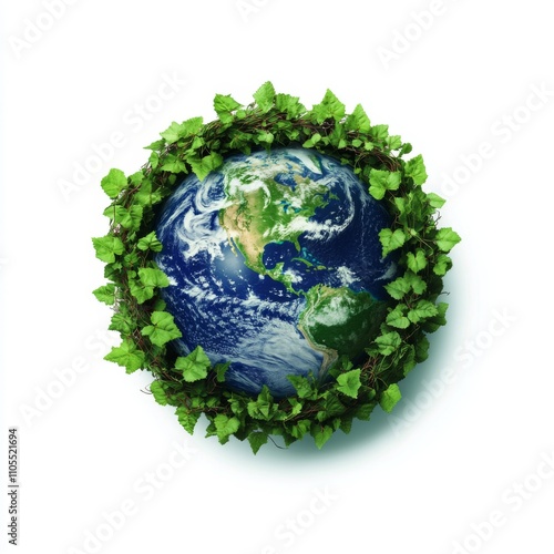 Environmental awareness action earth digital art greenery close-up sustainable living concept