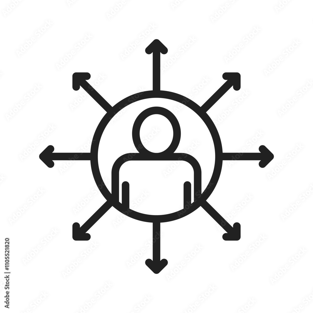 Direction icon vector image. Suitable for use on web apps, mobile apps, and print media.