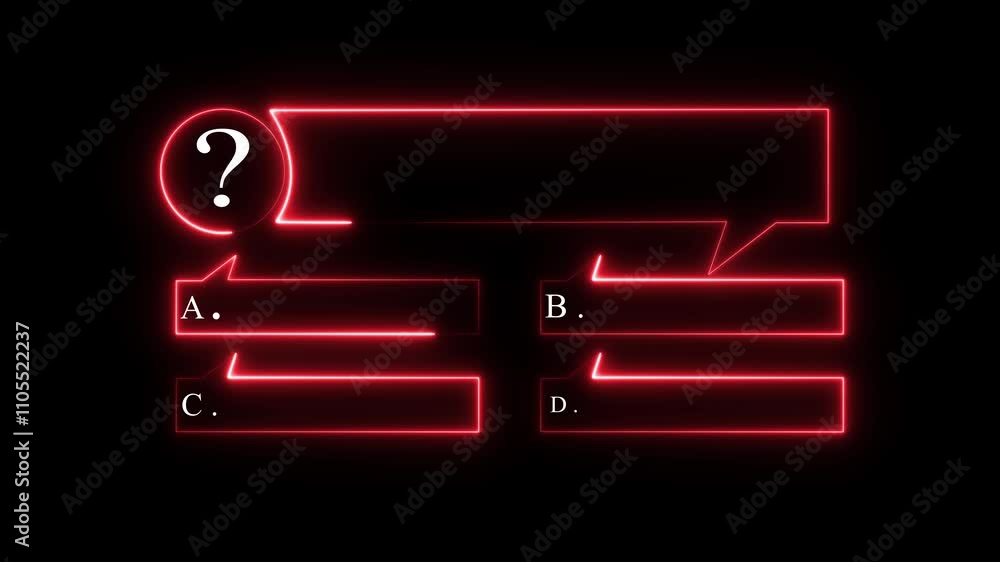 Quiz Example Animation quiz game animation, Animated quiz question on balck background.Quiz ...