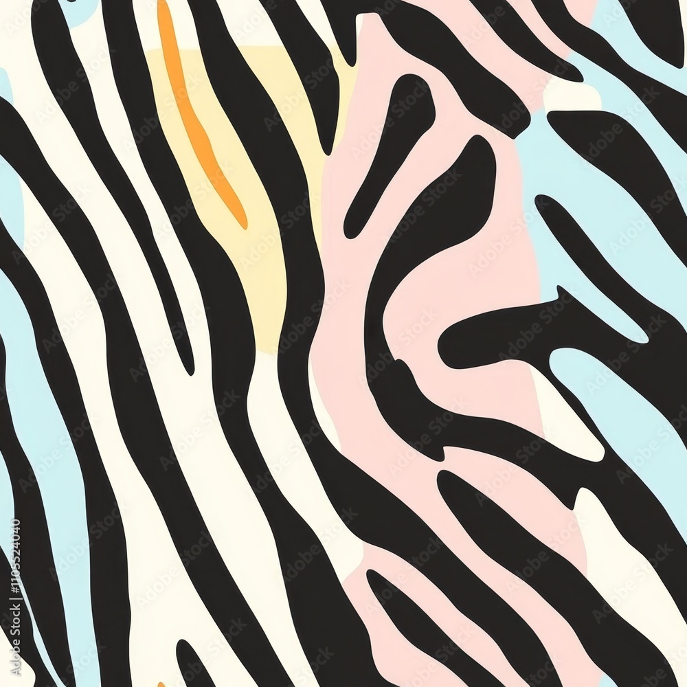 Colorful Zebra Pattern Graphic Design Colorful Zebra Pattern Graphic Design