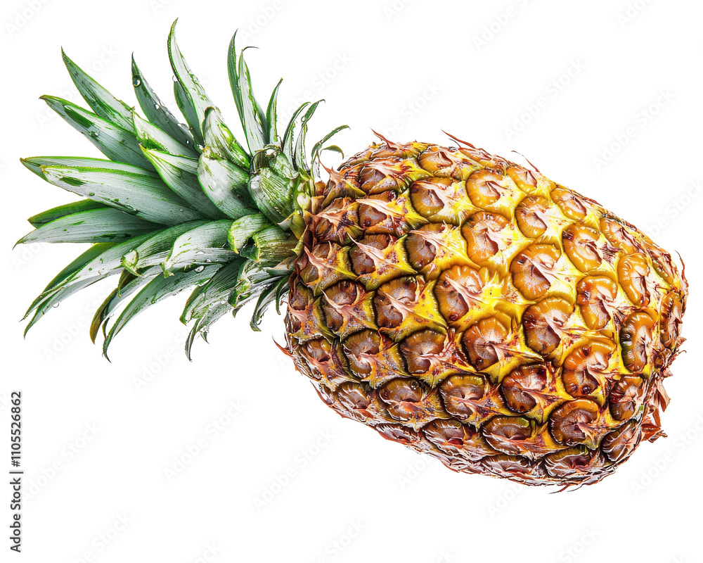 Fresh pineapple isolated on white background, vibrant colors and healthy appearance. Fresh pineapple isolated on white background, vibrant colors and healthy appearance.