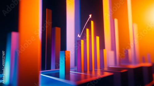 Wallpaper Mural Abstract representation of growth and progress in digital data visualization Torontodigital.ca