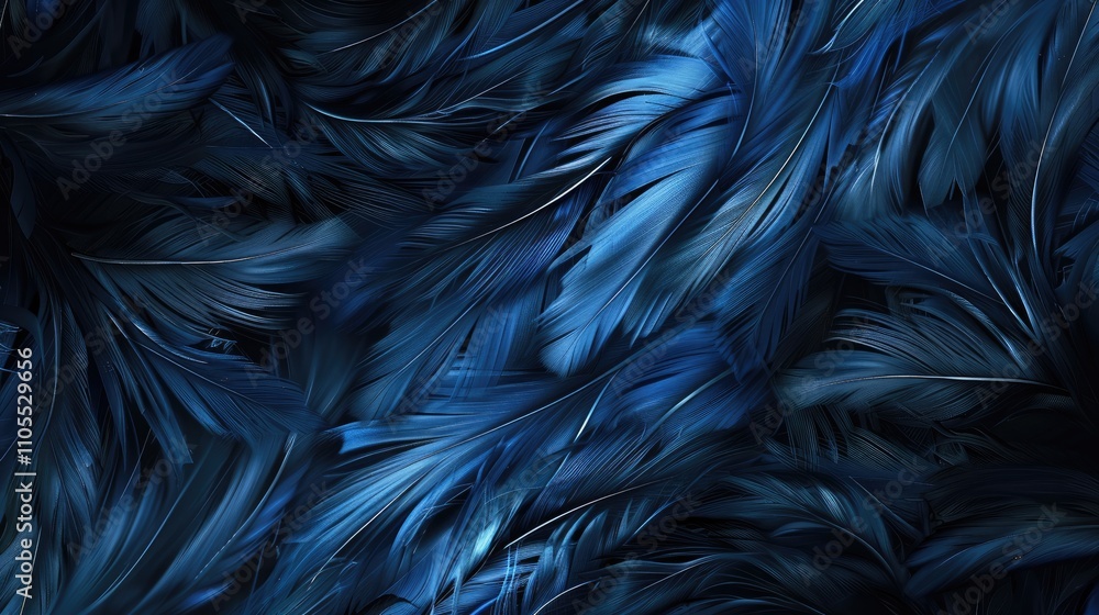 Abstract Texture Background with Blue and Black Feathers Abstract Texture Background with Blue and Black Feathers