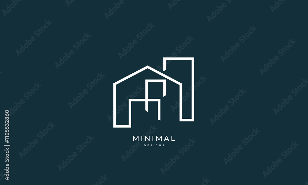 A line art icon logo of a modern house or home / real estate business
A line art icon logo of a modern house or home / real estate business