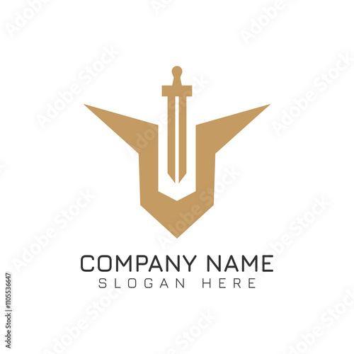 A simple abstract sword logo, maybe suitable for your business  and brand logo