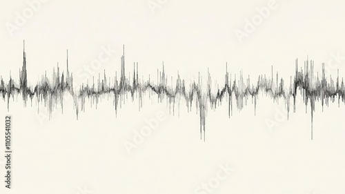 Voice Communication Concept, Intonation lines rising and falling, representing emotional modulation in speech photo