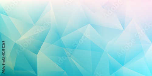 luminous turquoise triangle polygon pattern background