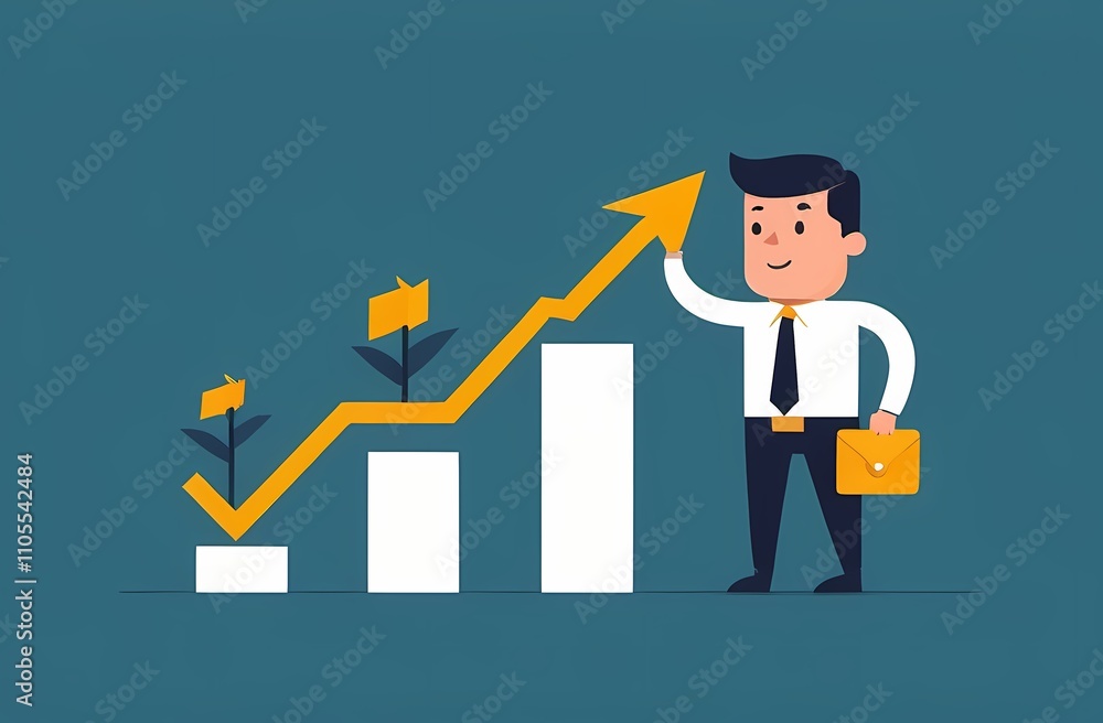 Interest rate, tax or VAT increase, loan and mortgage rate upward trend, investment profit or dividend rising up concept, businessman banker, FED or government put upward arrow Interest rate, tax or VAT increase, loan and mortgage rate upward trend, investment profit or dividend rising up concept, businessman banker, FED or government put upward arrow