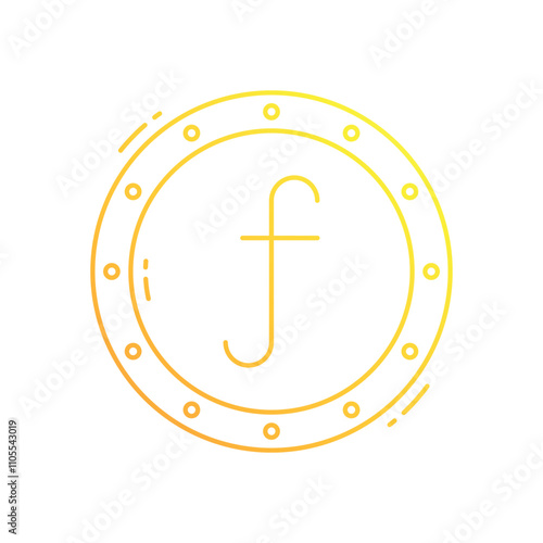 Dutch guilder vector icon