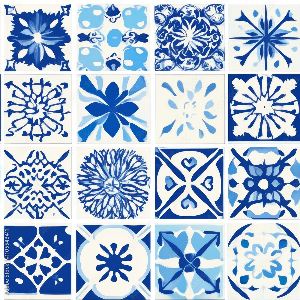 Beautiful Blue and White Decorative Tiles Beautiful Blue and White Decorative Tiles