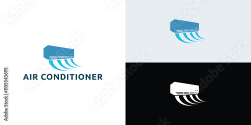 Air Conditioner Repair Logo Design Template Vector Design Illustration.