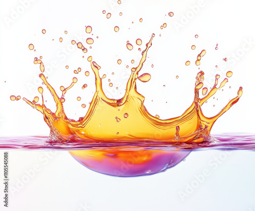 splash on white background