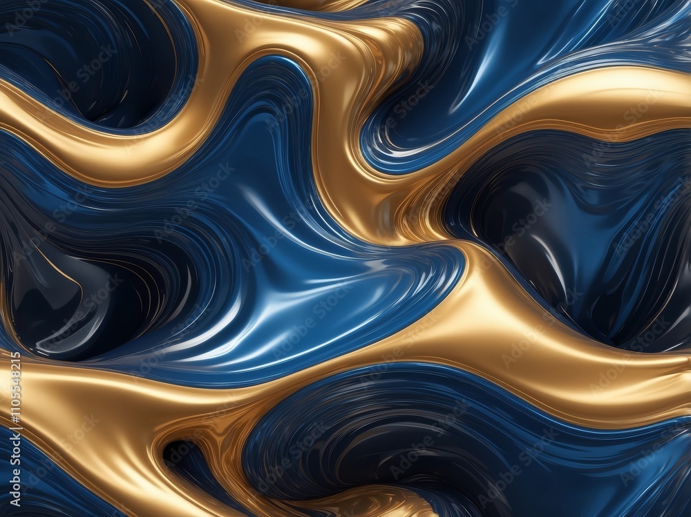 Abstract swirling blue and gold liquid texture. (1) Abstract swirling blue and gold liquid texture. (1)