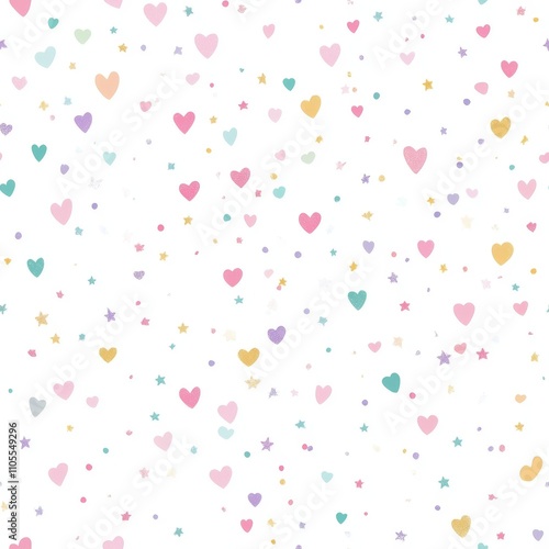 Charming Hearts and Stars Pattern Design