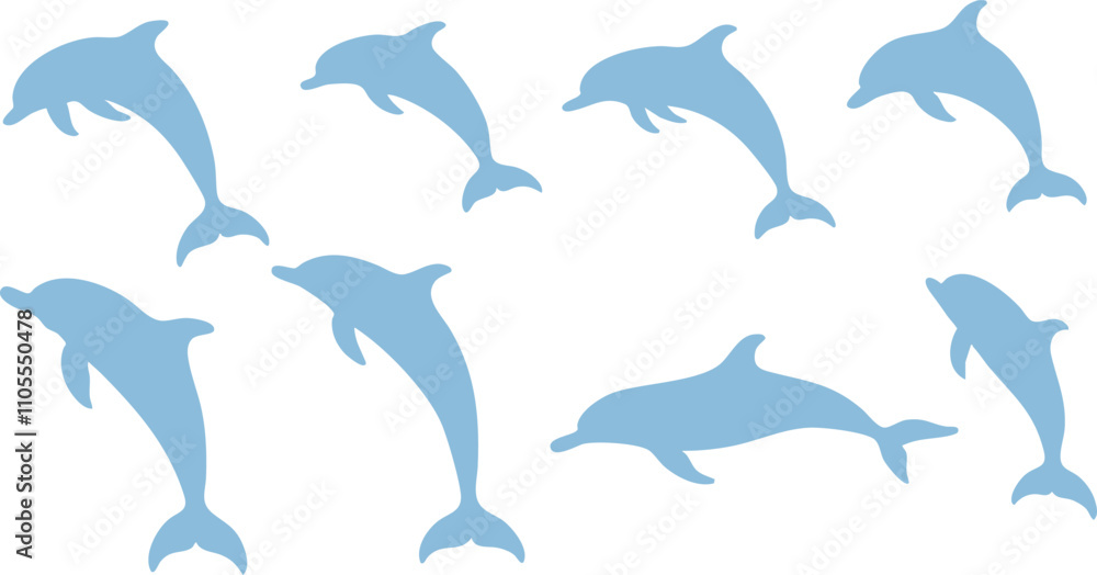 Dolphin Shape Silhouette Illustration Dolphin Shape Silhouette Illustration