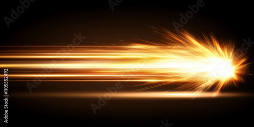 Dynamic light streaks create sense of speed and energy