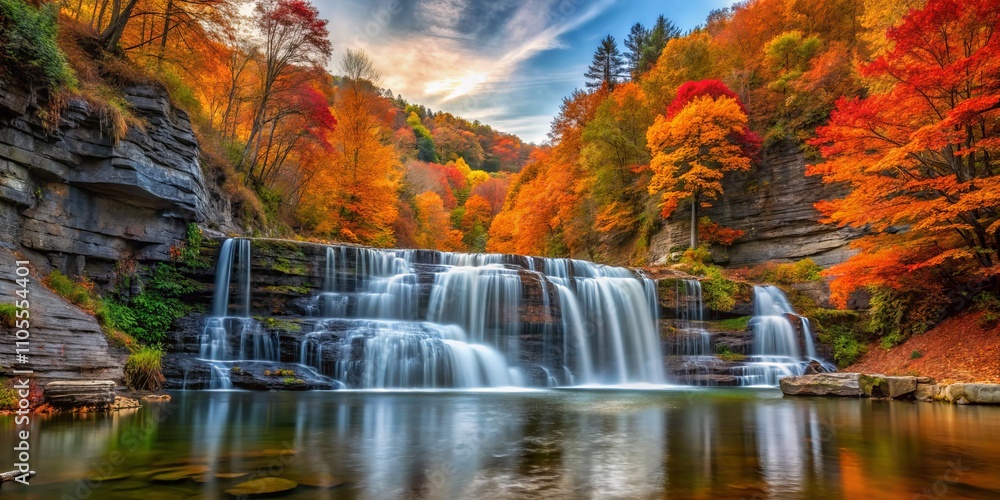 Majestic Fall Creek Falls: A Serene Autumn Landscape Capturing the Breathtaking Cascades, Vibrant Foliage, and Tranquil Waters in a Picturesque Natural Setting Majestic Fall Creek Falls: A Serene Autumn Landscape Capturing the Breathtaking Cascades, Vibrant Foliage, and Tranquil Waters in a Picturesque Natural Setting