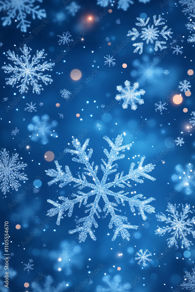 A serene winter-themed card background featuring gently falling snowflakes on a vibrant blue gradient, perfect for holiday greetings, winter events, or seasonal promotions. A serene winter-themed card background featuring gently falling snowflakes on a vibrant blue gradient, perfect for holiday greetings, winter events, or seasonal promotions.