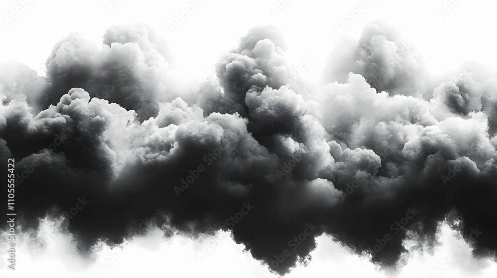 Dark Clouds Rise, Forming a Stormy Sky, Intensely Dramatic, Atmospheric Scene Dark Clouds Rise, Forming a Stormy Sky, Intensely Dramatic, Atmospheric Scene