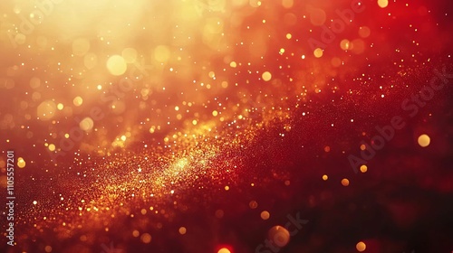 Red and Gold Glitter Abstract Background