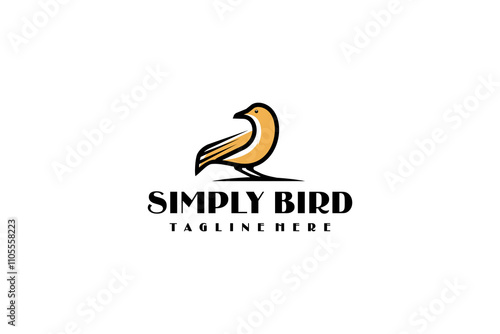 Outline Bird Nature Wildlife Animal Design Logotype
