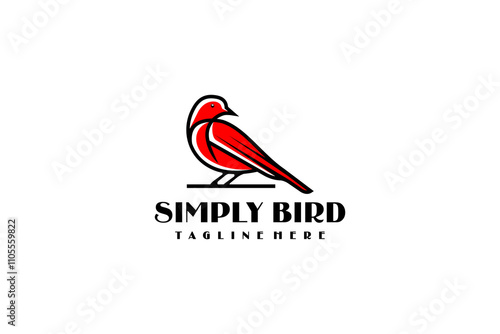 Outline Bird Nature Wildlife Animal Design Logotype