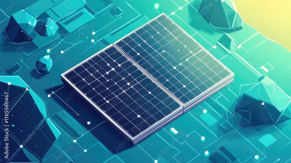 Solar energy panel flat design top view futuristic theme cartoon drawing colored pastel Solar energy panel flat design top view futuristic theme cartoon drawing colored pastel