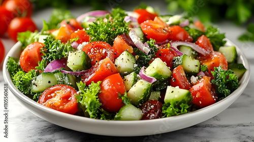 Fresh Veggie Salad Recipe: Tomatoes, Cucumbers, and Red Onion Delight