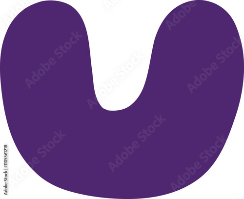 Rounded arch hand drawn abstract shape with smooth minimal lines