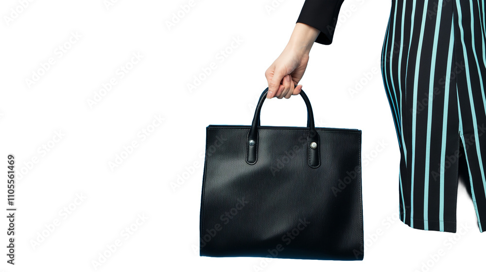 Fashionable Leather Handbag Display Transparent Image Fashionable Leather Handbag Display Transparent Image