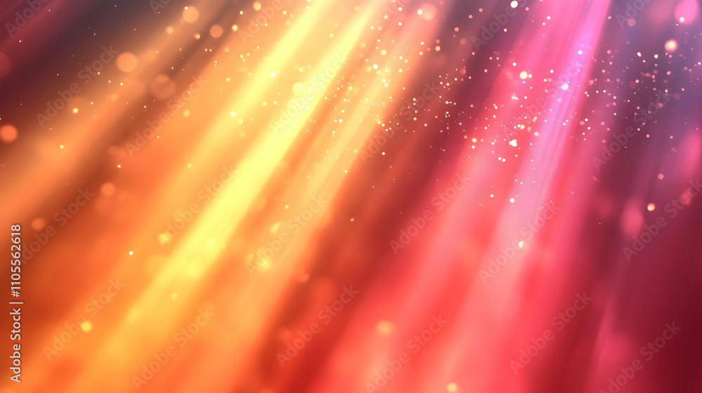 Warm Hues & Glowing Particles: Abstract Background