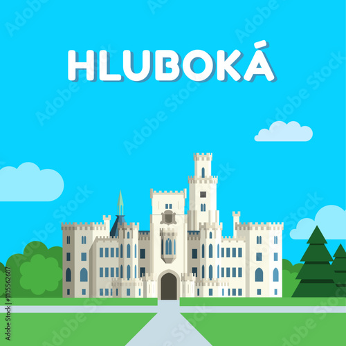 Zámek Hluboká, jižní Čechy – Jihočeský kraj, Česká republika