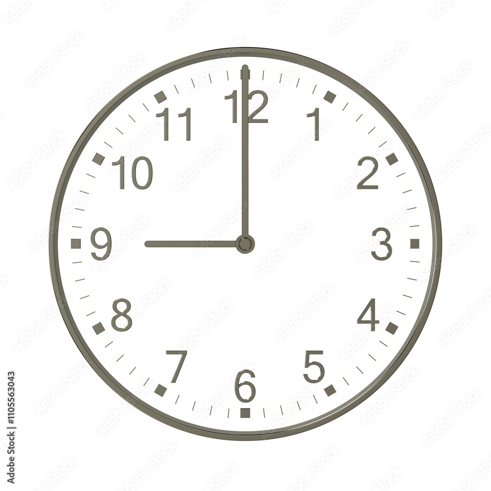 Metal digital Arabic clock dial. Isolated. Transparent background. 3D Render. Metal digital Arabic clock dial. Isolated. Transparent background. 3D Render.