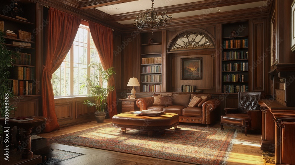 Interior design of modern living room.
Interior design of modern living room.