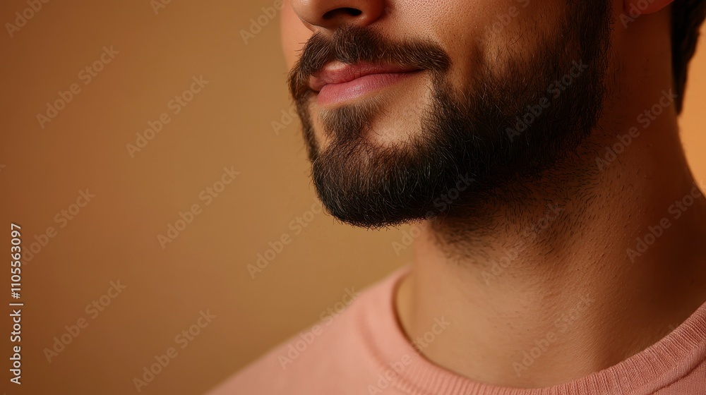 Obraz premium Close-Up of a Smiling Man with Beard